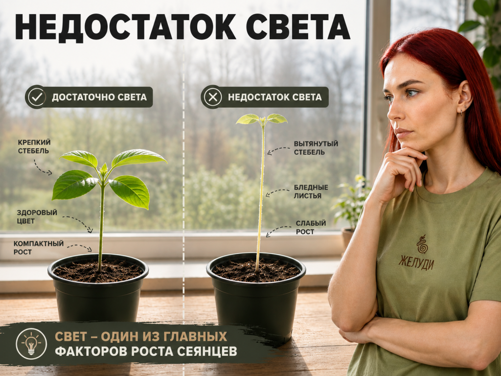 недостаток света